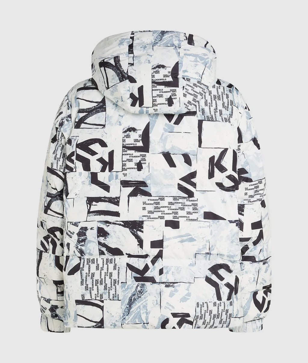 KARL ALL-OVER MONOGRAM PUFFER JACKET